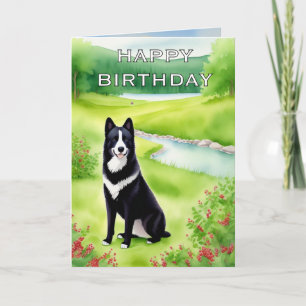 Alles Gute zum Geburtstag Hund (Aquarell) Karte