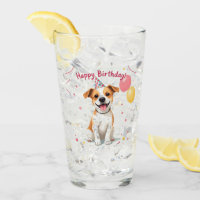 Alles Gute zum Geburtstag Hund mit Partyhut & Luft