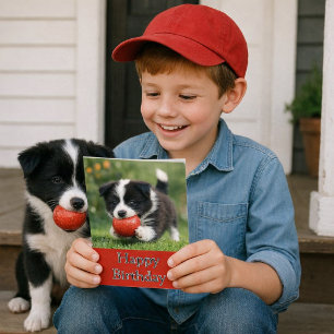 Alles Gute zum Geburtstag Hunde liebende Kinder Karte