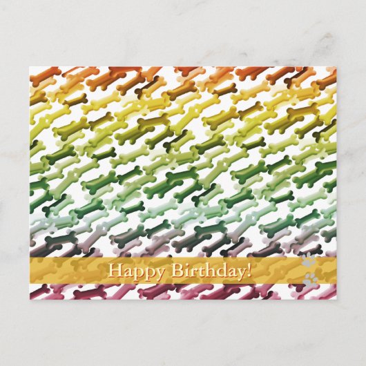 Alles Gute zum Geburtstag! - Hunde Postkarte (Vorderseite)