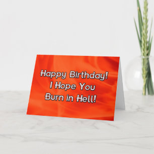 Alles Gute zum Geburtstag, ich hoffe, du brennst i Karte