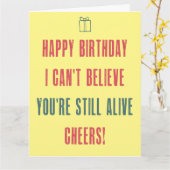Alles Gute zum Geburtstag! Ich kann nicht glauben, Karte (Gelbe Blume)