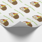 Alles Gute zum Geburtstag! Igel Geschenkpapier (Ecke)