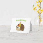 Alles Gute zum Geburtstag! Igel Karte (Gelbe Blume)