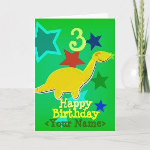 Alles Gute zum Geburtstag, Ihr Name Dinosaur-Karte Karte