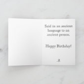 Alles Gute zum Geburtstag… im Latein! Karte (Innenseite)