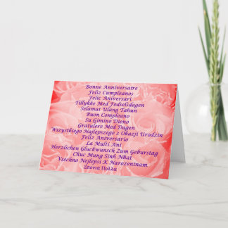 Alles Gute zum Geburtstag in 16 Sprachen Karte