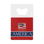 Alles Gute zum Geburtstag in Amerika! Kreditkarten Flaschenöffner (Vorderseite)