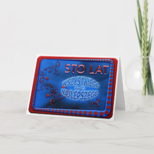 Alles Gute zum Geburtstag in der polnischen Karte