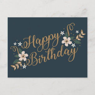 Alles Gute zum Geburtstag in Gold Postkarte