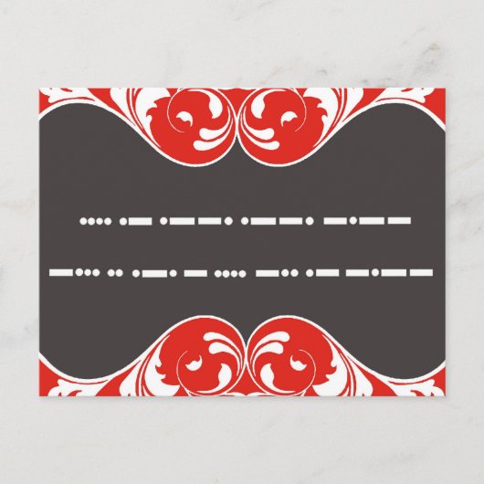 Alles Gute zum Geburtstag in Morse Code 2 Postkarte (Vorderseite)