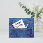 Alles Gute zum Geburtstag in Pocket Postkarte (Stehend Vorderseite)