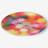Alles Gute zum Geburtstag in Sprinkles Pappteller (Schrägansicht)