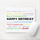 Alles Gute zum Geburtstag in vielen Sprachen farbe Mousepad (Mit Mouse)