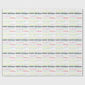 Alles Gute zum Geburtstag in vielen Sprachen Geschenkpapier (Flach)