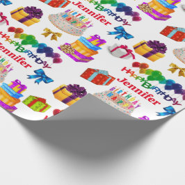 Alles Gute zum Geburtstag Individuelle Name Niedli Geschenkpapier