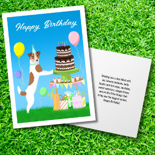 Alles Gute zum Geburtstag Jack Russell Terrier Karte