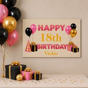 Alles Gute zum Geburtstag jedes Alter Beige Poster