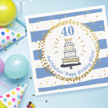 Alles Gute zum Geburtstag, jedes Alter Blau Weiß u