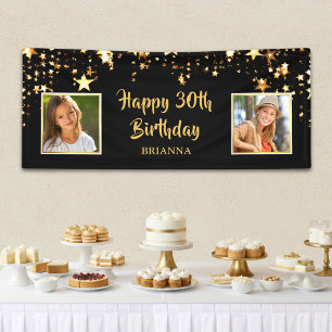 Alles Gute zum Geburtstag JEDES ALTER Blaue Sterne Banner