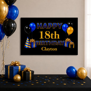 Alles Gute zum Geburtstag jedes Alter Schwarz Poster