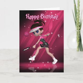 Alles Gute zum Geburtstag - jemand für Tennis? Karte