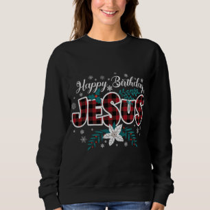 Alles Gute zum Geburtstag Jesus Blume Rotes Buffal Sweatshirt