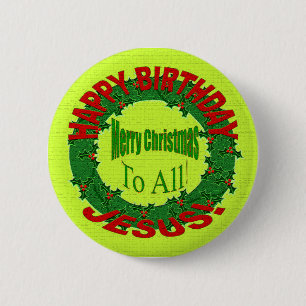 ALLES GUTE ZUM GEBURTSTAG, JESUS! BUTTON