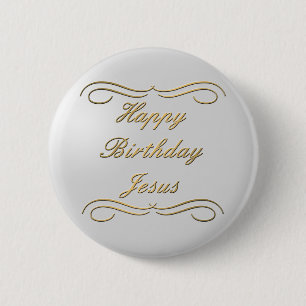 Alles Gute zum Geburtstag Jesus Button