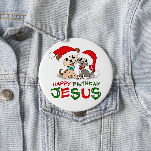 Alles Gute zum Geburtstag Jesus Button (Beispiel)