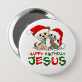 Alles Gute zum Geburtstag Jesus Button (Vorne & Hinten)
