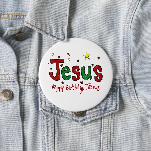 Alles Gute zum Geburtstag Jesus Button (Beispiel)
