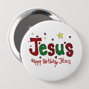 Alles Gute zum Geburtstag Jesus Button