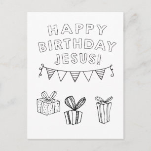 Alles Gute zum Geburtstag Jesus Christliche Kinder Postkarte