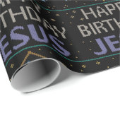 Alles Gute zum Geburtstag Jesus Christlicher Weihn Geschenkpapier (Rolleneckpunkt)