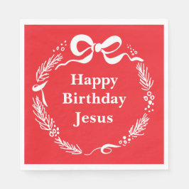 Alles Gute zum Geburtstag Jesus | Handgezeichnete Serviette