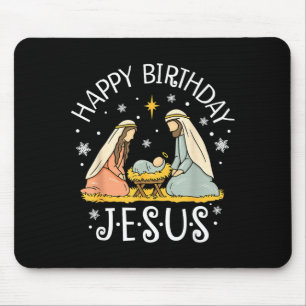 Alles Gute zum Geburtstag Jesus Hässlicher Weihnac Mousepad