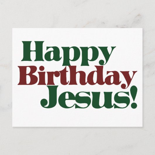 Alles Gute zum Geburtstag Jesus ist Weihnachten (Vorderseite)