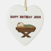 Alles Gute zum Geburtstag Jesus Keramik Ornament (Rechts)