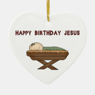 Alles Gute zum Geburtstag Jesus Keramik Ornament