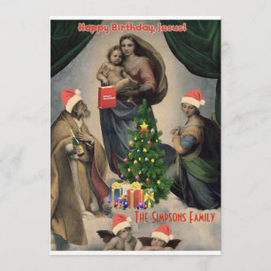 Alles Gute zum Geburtstag, Jesus! Lustige Weihnach Einladung