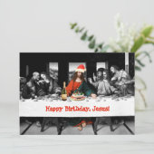 Alles Gute zum Geburtstag, Jesus! Lustiges Einladung (Stehend Vorderseite)