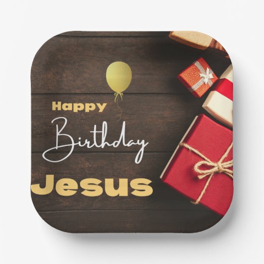 Alles Gute zum Geburtstag Jesus Paper Plate Pappteller (Vorderseite)