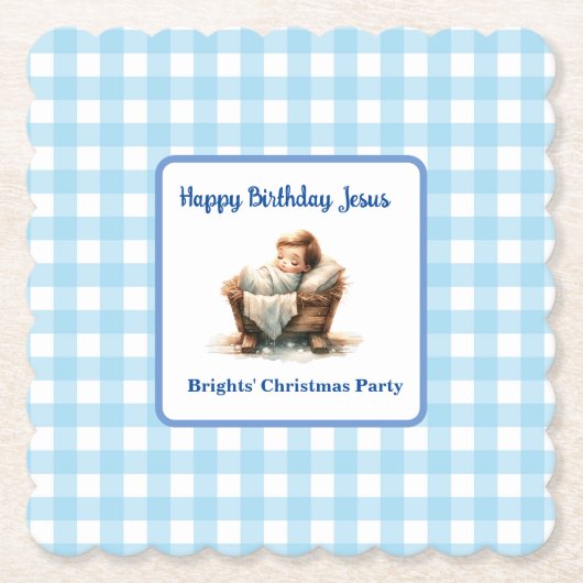 Alles Gute zum Geburtstag Jesus Paper Untersetzer (Vorderseite)