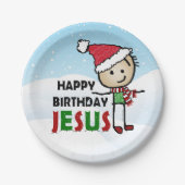 Alles Gute zum Geburtstag Jesus Pappteller (Vorderseite)