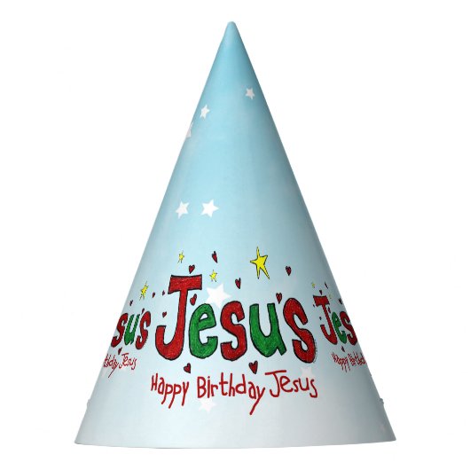 Alles Gute zum Geburtstag Jesus Partyhütchen (Vorderseite)