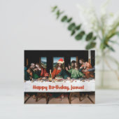Alles Gute zum Geburtstag, Jesus! Postkarte (Stehend Vorderseite)
