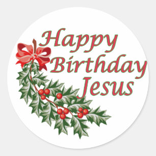 Alles Gute zum Geburtstag Jesus Runder Aufkleber