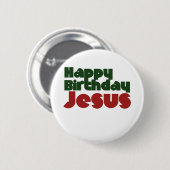Alles Gute zum Geburtstag Jesus Weihnachten Button (Vorne & Hinten)