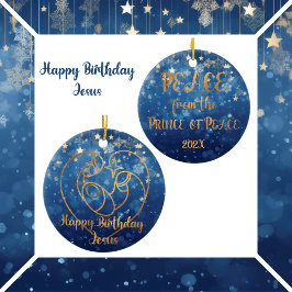 Alles Gute zum Geburtstag Jesus Weihnachten Keramik Ornament